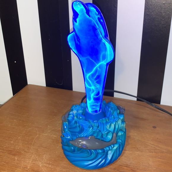 Retro Vintage Y2K Dolphin Plasma Lamp Beachy Ocean Nautical Tropical Neon Light - Picture 6 of 14